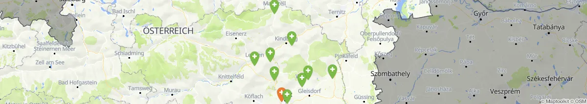 Kartenansicht für Apotheken-Notdienste in der Nähe von Stanz im Mürztal (Gemeinde, Steiermark) (138)